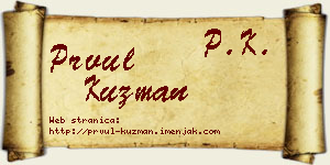 Prvul Kuzman vizit kartica